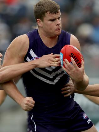 Fremantle ruckman Sean Darcy. Picture: Getty Images