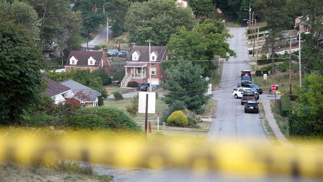 Police cordon off streets surrounding the family home of Thomas Matthew Crooks.