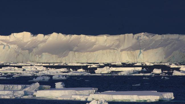 An Australian expedition has revealed warm water is eroding the massive Totten Glacier in the Antarctic from below. Picture: Esmee van Wijk