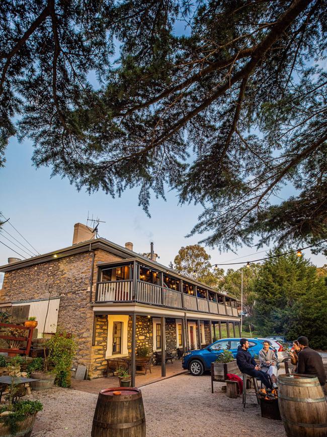 Outdoor terrace at the Scenic Hotel, Norton Summit