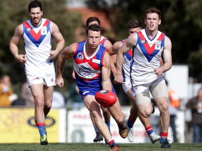 Brent Harvey in action during last year’s preliminary final. Picture: Mark Dadswell/AAP