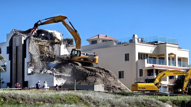 The house was finally demolished. Pic by Luke Marsden.