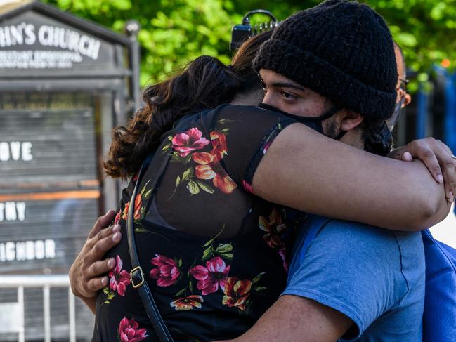 Supporters react to the guilty verdict in Derek Chauvin's trial in Washington, DC. Picture: AFP