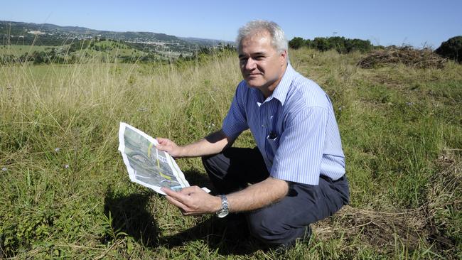 Tony Riordan, one of several North Lismore Plateau landowners, in an archival photo. Picture: Cathy Adams/The Northern Star