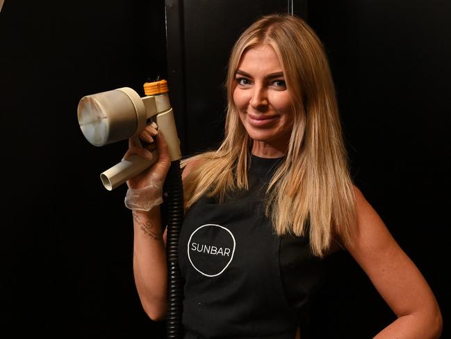 11/2/21. Best spray tan - Skye Sims, owner of SUNBAR at Mawson Lakes.Picture: Keryn Stevens