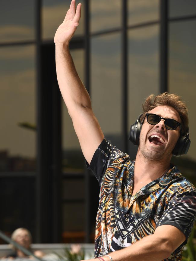 Hugh Sheridan will be hitting the decks for his new Fringe show Hughman. Picture: Naomi Jellicoe