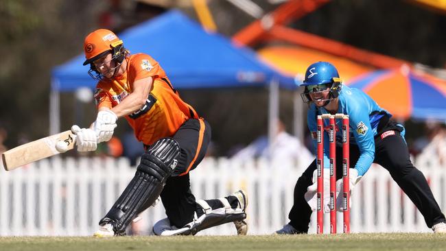 The Scorchers and the Strikers do battle at Optus Stadium on Saturday night. Picture: Paul Kane / Getty Images