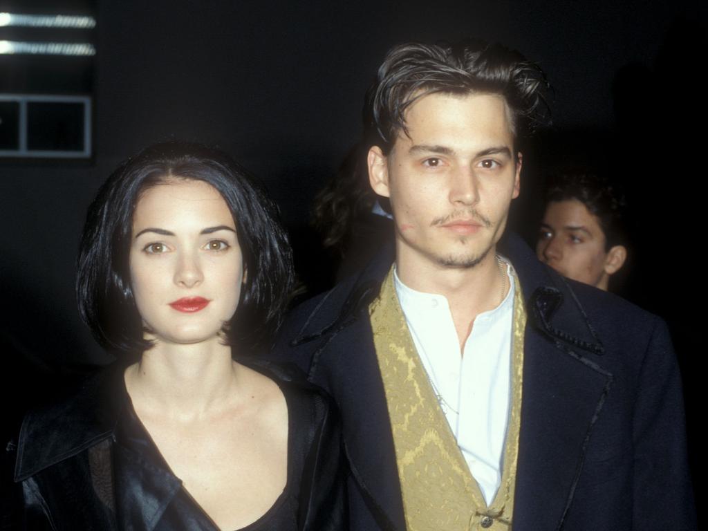 Winona Ryder and Johnny Depp, who were co-stars in What's Eating Gilbert Grape. Picture: Barry King/WireImage