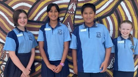 Silkstone State School – L-R Madison Shennan, Hamsa Shantharaju Nagendra, Abrax Singh, Zoe Smith, Picture: Contributed