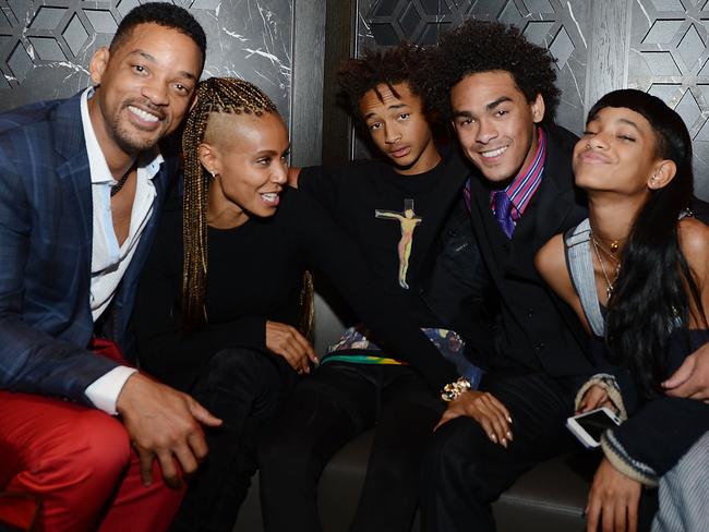 Will and Jada with their kids Jaden, and Willow, and Will’s son Trey.