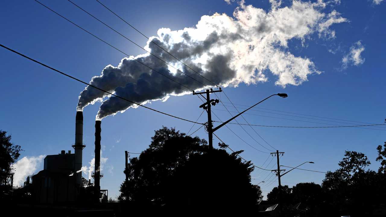 Emissions are seen from a factory at Broadwater in far northern New South Wales. Picture: DAVE HUNT