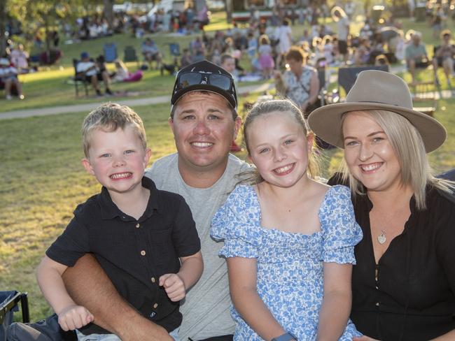 Reggie Woodberry, Luke Woodberry, Mackenzie Woodberry and Sammi Woodberry at Mildura's 2024 NYE celebrations. Picture: Noel Fisher