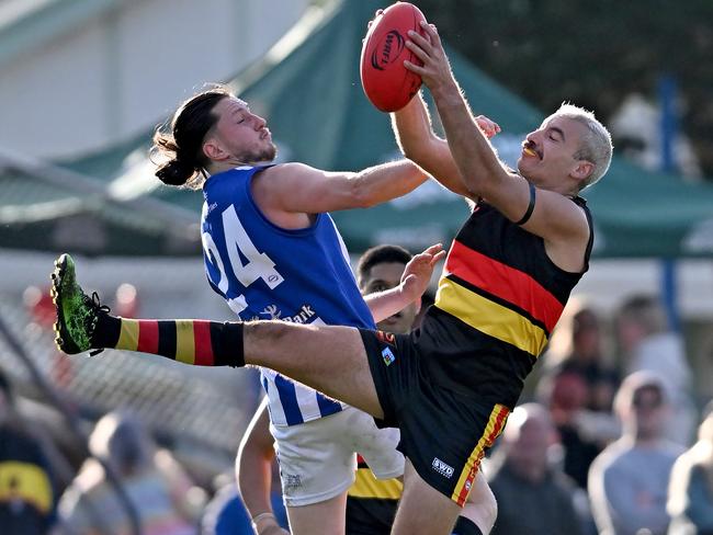 WRFL: Action for the semi-final clash between the Suns and Albanvale. Picture: Andy Brownbill