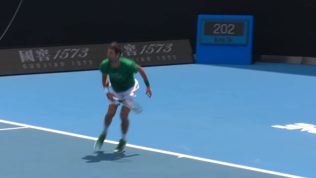 Novak Djokovic and Stan Wawrinka practice session from Roda Laver Arena ahead of the Aus Open