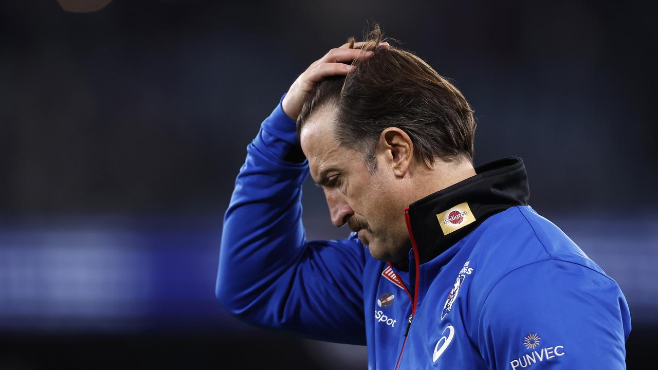 Western Bulldogs’ Luke Beveridge has warned the AFL about what is at stake if the soft cap doesn’t increase. Picture: Getty Images