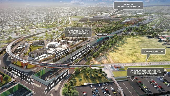 The Flinders Link rail project.