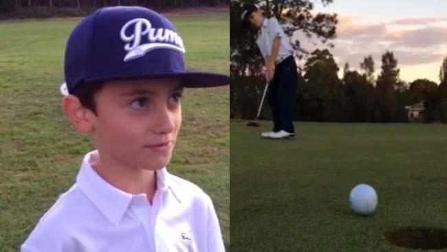 Seven-year-old Christian Rees’ amazing golf shots