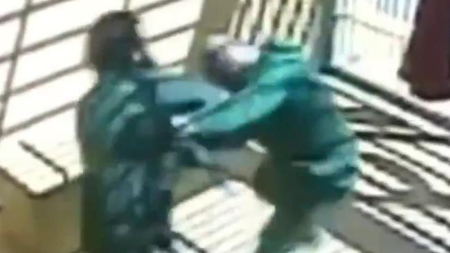 The fight was captured on camera. Picture: Nine News