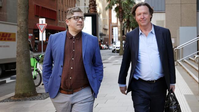 Former Fortescue chief scientist Bart Kolodziejczyk and CFO Michael Masterman arriving at the Federal Court. Picture: Jane Dempster