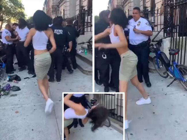 Cop punches woman hard in the face