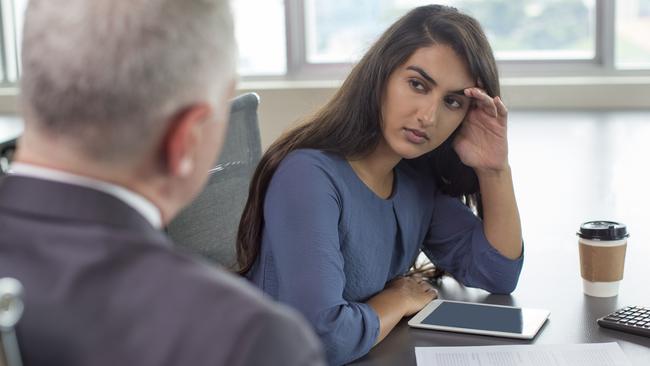 The trend of senior male managers reluctant to take part in one-on-one workplace activities with junior women is due partly to fears of how it ‘will look’.