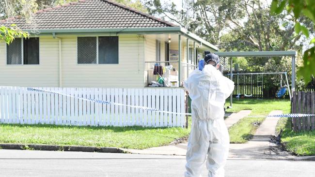 Police at the scene of the incident. Picture: Patrick Woods.