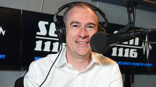 Sports commentator Gerard Whateley also met with Steve Hocking. Picture: Josie Hayden