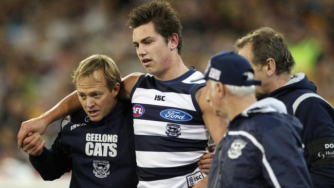 Cat Daniel Menzel has had his knee repaired four times.