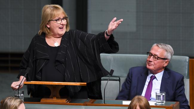 Jenny Macklin delivers her valedictory speech in the House of Representatives yesterday.