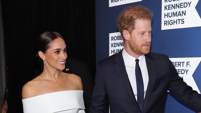 The Robert F. Kennedy Human Rights group says Meghan Markle, Duchess of Sussex and Prince Harry, Duke of Sussex, have shown courage in challenging the royal family’s ‘power structure’. Picture: Getty Images