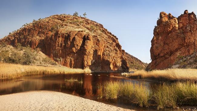 ESCAPE: Northern Territory, Sarah Nicholson – Glen Helen Gorge, West MacDonnell Ranges. Picture: Paddy Palin/Tourism NT