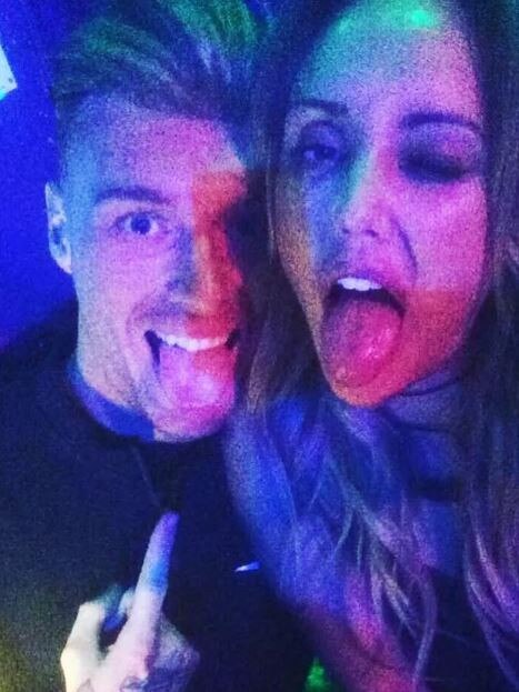 Grant with Geordie Shore star Charlotte Crosby.