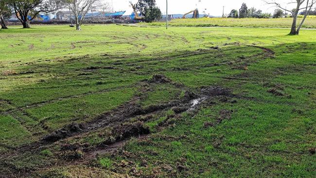 Vandalism at the Big River Sailing Club in Harwood. Picture: Contribtued