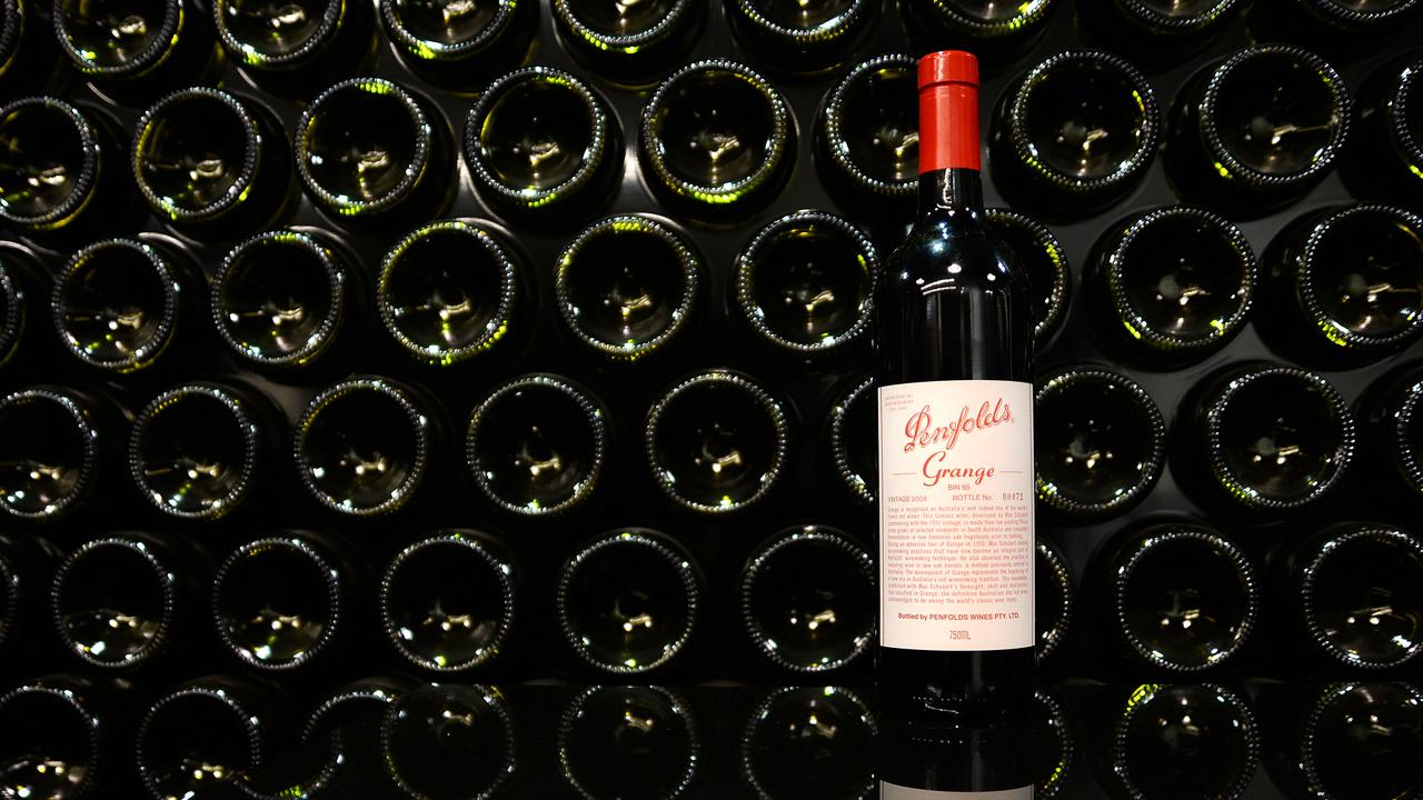 A bottle of Penfolds Grange 2009 vintage, produced by Treasury Wine Estates Ltd., is arranged for a photograph at the company's headquarters in Melbourne, Australia, on Monday, Aug. 18, 2014. Treasury Wine said on Aug. 11 a second buyout firm had matched a A$3.4 billion ($3.2 billion) bid from New York-based KKR & Co. and Rhone Capital LLC for the winemaker. A person familiar with the matter named TPG Capital as the suitor. Photographer: Carla Gottgens/Bloomberg