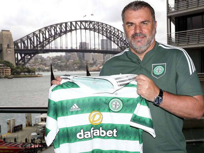 SYDNEY, AUSTRALIA - SEPTEMBER 21: Ange Postecoglou announces Celtic visit to Australia on September 21, 2022 in Sydney, Australia. (Photo by Brendon Thorne/Getty Images for Bursty)