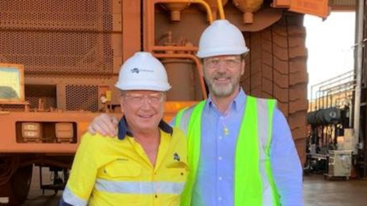 Fortescue boss Andrew Forrest with E.ON chief operating officer Patrick Lammers.