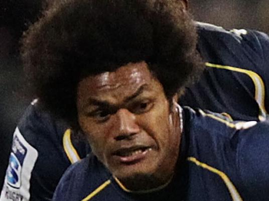 CANBERRA, AUSTRALIA - JULY 11: Henry Speight of the Brumbies is tackled during the round 19 Super Rugby match between the Brumbies and the Force at Canberra Stadium on July 11, 2014 in Canberra, Australia. (Photo by Stefan Postles/Getty Images)