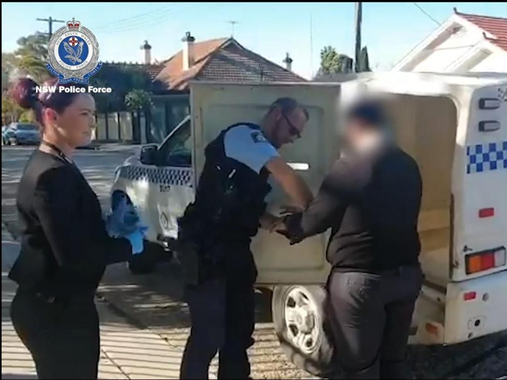 Simpson was arrested at work at Trinity Grammar’s Summer Hill campus.