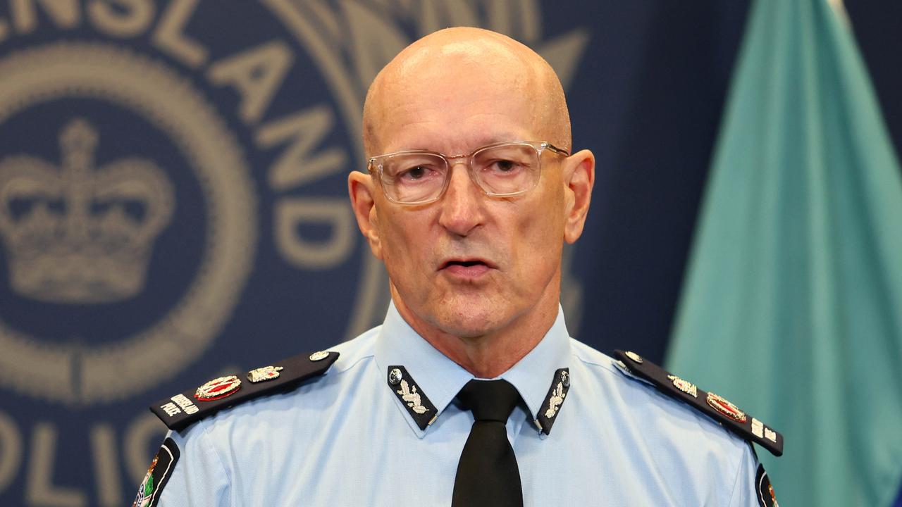 he Queensland Police Service Commissioner Steve Gollschewski during a press conference in Brisbane. Picture: Supplied