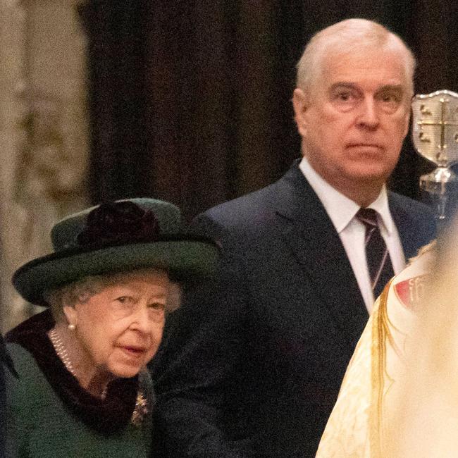 Queen Elizabeth and her son Prince Andrew.