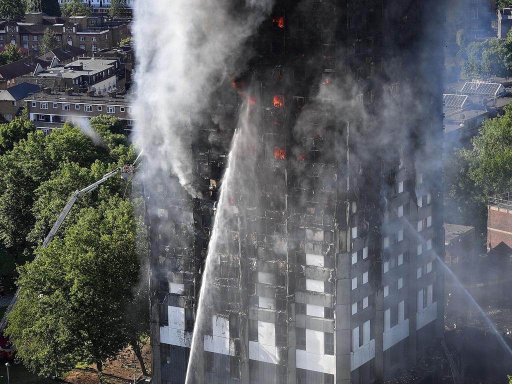 Firefighters tackling the huge blaze on the morning of June 14, as the London Mayor Sadiq Khan declares the fire a major incident. Picture: Leon Neal/Getty Images