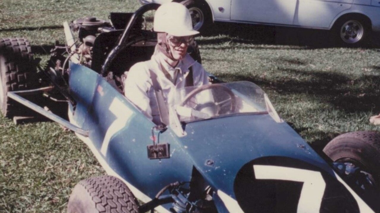 Toowoomba's Robert Brown in his younger days as a race car driver. Photos submitted by John Evans.