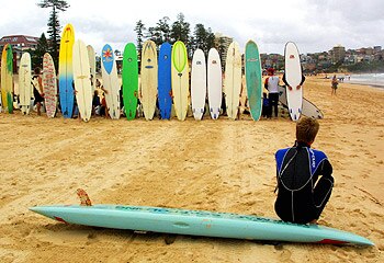 Swell place ... everyone in Manly has some connection to the surf / AP