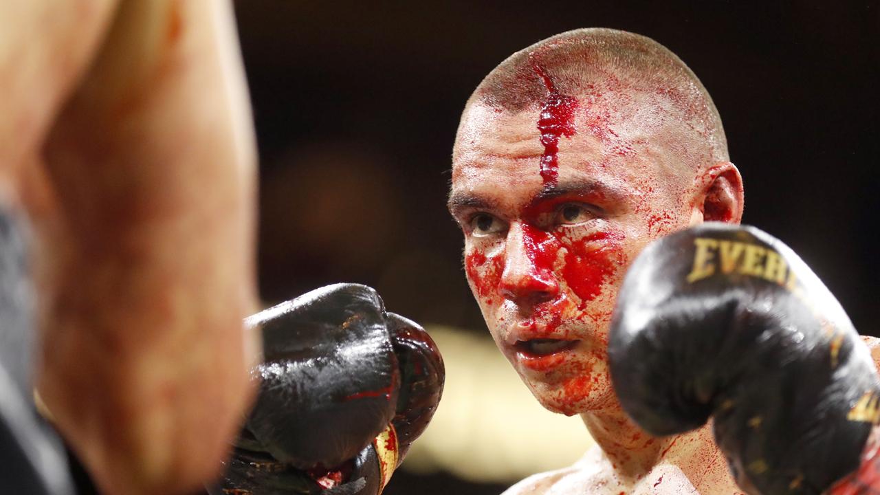 LAS VEGAS, NEVADA - MARCH 30: WBO junior middleweight champion Tim Tszyu battles against Sebastian Fundora during a title fight at T-Mobile Arena on March 30, 2024 in Las Vegas, Nevada. Fundora won Tszyu's title and a vacant WBC title by split decision. (Photo by Steve Marcus/Getty Images)