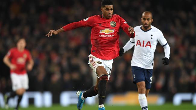 Marcus Rashford is in a rich vein of form. Photo: Stu Forster/Getty Images