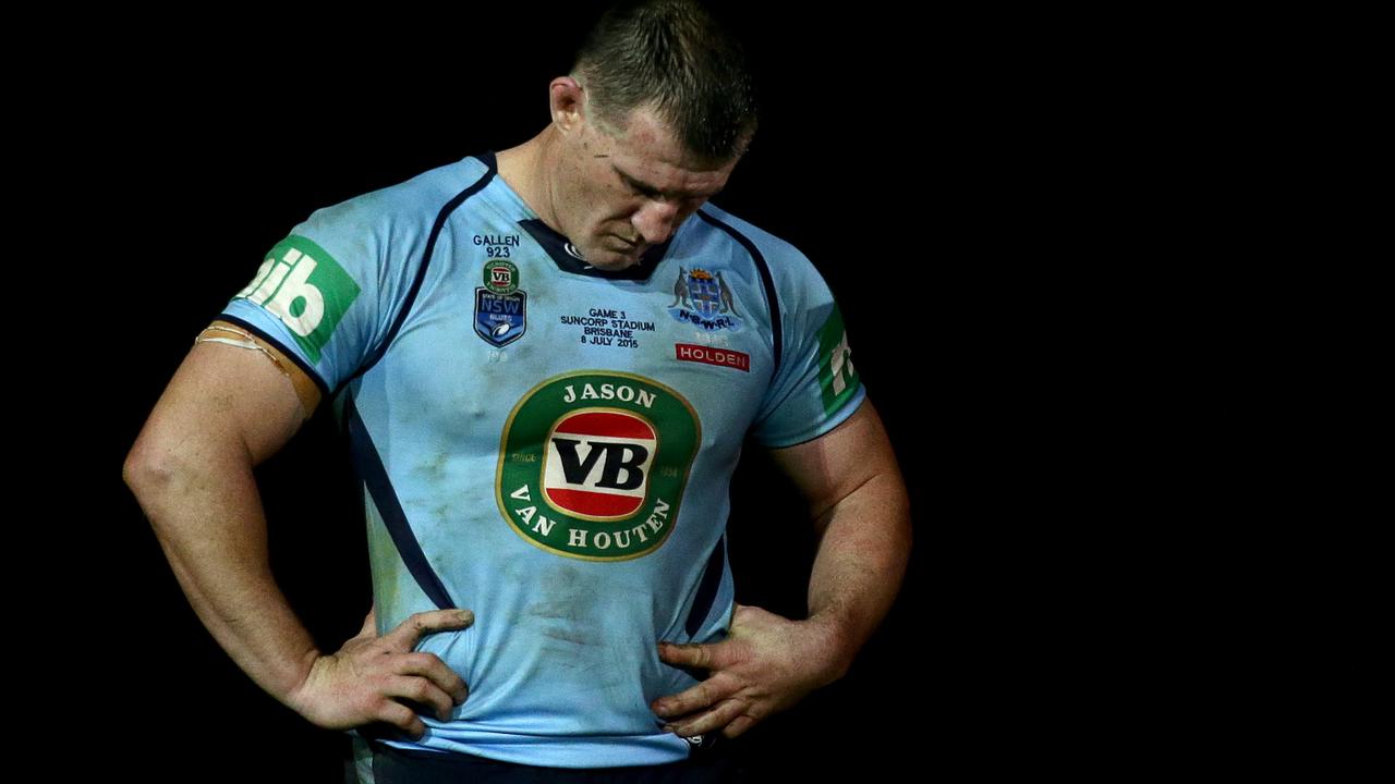 Paul Gallen cut a forlorn figure in most of his State of Origin games. Picture Gregg Porteous