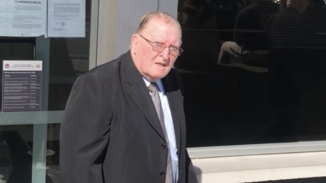 Former Gosford Mayor Laurie Maher leaves Penrith Local Court in August, is fighting charges of historic child sex abuse. Picture: Kate Lockley