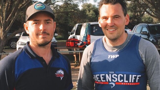 Blake and Tom Limb returned to the club as assistants in late 2021. Picture: Queenscliff Football Club.