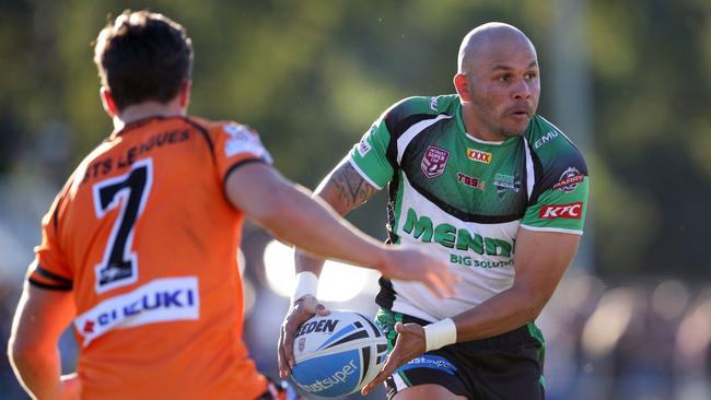 Matt Bowen in action for Townsville Blackhawks against Easts Tigers. Picture: Darren England.
