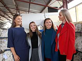 NEW FLEECE ON LIFE: Models Grace Fleming, Bridgette Kay, Isabel Kay and Isabella Proctor show off their wool garments at the Stanthorpe Show. Picture: Liana walker